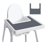 1 alfombrilla de silicona para mesa de comedor, alfombrilla de mesa para trona, alfombrilla de silicona para mesa de comedor infantil, juego de mesa, alfombrilla para trona de bebé (gris oscuro)