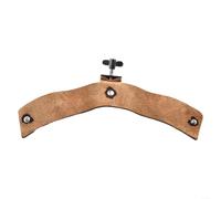1 almohadilla de cuero para tambores de jazz, calcomanía reutilizable de control de tonos, accesorio de reducción de ruido en café o negro para práctica y actuación (marrón grande)