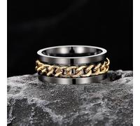 1 anillo de cadena giratorio simple para mujer, joyería fina para mujer, regalo para mamá, recuerdos de fiesta
