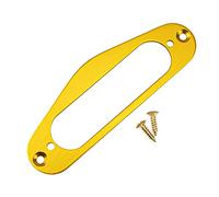 1 anillo de montaje de bobina única para guitarra de metal Yootones con tornillos compatible con guitarra Stratocaster Strat (dorado)