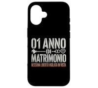 1 Anno Di Matrimonio - Anniversario 1 Anno Di Matrimonio Carcasa para iPhone 16