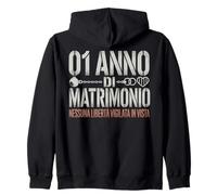 1 Anno Di Matrimonio - Anniversario 1 Anno Di Matrimonio Sudadera con Capucha