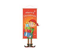 1 Año Grande Adornos navideños Pareja Colgando Paño Dibujos Animados Muñeco de Nieve Colgando Ambiente navideño Paño de Pared Colgando Bengalas Cumpleaños 3 (M, One Size)
