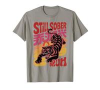 1 Año Still Sober Bruh Tiger AA Mamá Sobriedad Yoga Gángster Camiseta
