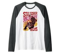 1 Año Still Sober Bruh Tiger AA Mamá Sobriedad Yoga Gángster Camiseta Manga Raglan
