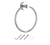 1 Articulo Porta Toallas Redondo, Toallero de Anilla, Toallero de Baño Inoxidable, Acero Inoxidable Percha De Baño, Toallero de Mano para Baño, Toallero Redondo Montado en la Pared, para Baño