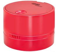 1 aspiradora de mano inalámbrica para mini aspiradora de escritorio con succión fuerte y ventilador en espiral de 360°, removedor de polvo de mesa portátil para oficina, escuela, hogar (08 rojo)