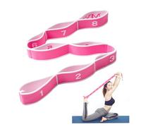 1 banda elástica, banda elástica para deportes, accesorios de gimnasia, cinturón de yoga para estiramiento, equipo de gimnasio, equipo de fitness, banda elástica elástica (rosa rosa)
