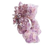 1 banda for el cabello de organza, hilo seda, tela cristal, tocado flores, cuerda goma elástica for for niña Para cinturón cabello elástico niña rizado fino gr(A light purple)