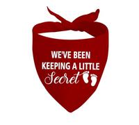 1 bandana con texto en inglés «We Have Been Keeping A Little Secret Dog Bandan» para anunciar el embarazo, regalo de anuncio de bebé (A Little Secret D EU)
