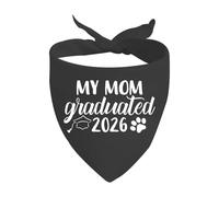 1 bandana de graduación para perro, con texto en inglés «My Mom/Dad Graduated 2026» (My Mom/Dad Graduated D)