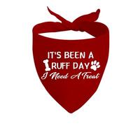 1 bandana divertida para perro, con texto en inglés "It's Been a Ruff Day I Need A Treat", regalo para dueños de perros (I Need A Treat D)
