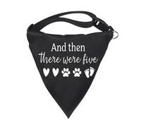 1 bandana para perro con texto en inglés "Baby Announcement And Then There Were Four/Five Dog Bandana New Baby Gift Pregnancy Gift And Then There Were Five N"