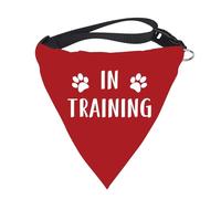 1 bandana para perro de entrenamiento con texto en inglés "Ask To Pet Dog Scarf Give Me Space Dog Bandana Rescue Dog Gift (IN TRAINING N)