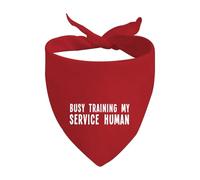 1 bandana triangular para perros Busy Training My Service Human Necesidades Especiales Tie On Scarf Rescue Bandana (Service Human D UK)