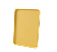 1 Bandeja de plástico Rectangular Color sólido, Plato for Cena, for Vino Tinto, Bebidas y café, Suministros for el hogar, for Barra Cocina(Creamy Yellow,L)