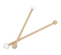 1. Baquetas profesionales de doble cara de madera y fieltro para estudio de escenario, mazos de larga duración (1 par) baquetas multiusos