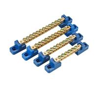 1 barra de tierra de cobre de 6 x 9 pulgadas, bloque de terminales de 4, 6, 8, 10 y 12 orificios for caja de distribución, conexión de cableado a tierra cero.(6p)