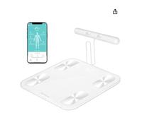 Báscula Inteligente de Baño con 8 Electrodos, Báscula de Precisión Bioimpedancia, Básculas Digitales Baño, 18 Mediciones Esenciales, para Andriod y iOS