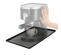 1 base para cafetera, 48 x 30 cm, alfombrilla de silicona con borde para De Longhi Magnifica Philips LatteGo Siemens Krups, cafeteras automáticas, accesorios, base de silicona