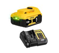 1 batería de repuesto de 5000 mAh para batería Dewalt de 18 V + 4 A DCB115 de repuesto para cargador Dewalt XR DCB182 DCB184 DCB200 DCB184 DCB101 DCB107 DCB112 DCB105 DCB115 DCB203 con Indicador LED
