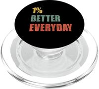 1% Better Every Day - Cita de motivación PopSockets PopGrip para MagSafe
