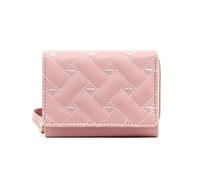 1 Billetera Rosa, Billetera De Moda Simple, Billetera Bordada Plegable, Billetera para Mujer, Bolsa De Almacenamiento De Monedas, Billetera A Presión