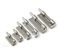 1 bisagra industrial con pestillo de resorte - Tamaños pequeño, mediano y grande - Hierro resistente y acero inoxidable 304 for gabinetes y muebles(Iron left porose)