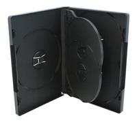 (1) Black Five Quantity DVD Empty Replacement Box with Wrap Around Sleeve #DV5R22BK (22mm) (5DVD)