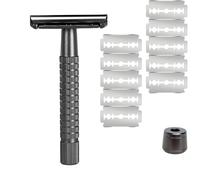1 Blade Razors for Women, Double Edge Razor with Double Edge Razor Blades for Women & Men, Reusable Shaving Kit