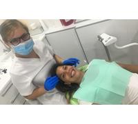 1 blanqueamiento dental led y una limpieza bucal con fluorización radiografía panorámica y diagnóstico para 1 persona
