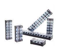 1 bloque de terminales de tornillo de doble, conector de placa de cableado fijo, 15 A, 25 A, 45 A, 600 V(15A,4P Four ports)