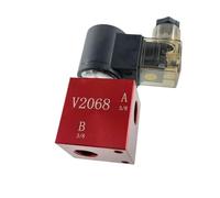 1 bloque de válvula solenoide hidráulica de asiento V2068, bloque de válvula de alivio de presión G1/4 G3/8 rosca de conector (combinación roja 3-8)