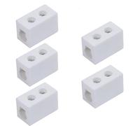 1 Bloques de Terminal de Cerámica de Vía, 60A 250V Conectores de Cerámica de Porcelana de Alta Temperatura con Apertura de Entrada de 8-10mm para Cable Eléctrico,Varias Situaciones de Cableado(5pcs)