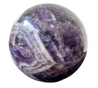 1 bola de amatista de ensueño de 11-11,5 cm, pulida, for decoración de habitación, de cristal, artesanal, de piedra.