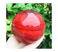 1 bola de cristal de fusión roja de 7 cm, bola de cristal grande, piedra + base