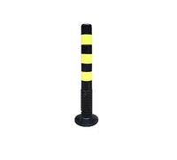 1 bolardo de estacionamiento de alta visibilidad: postes de barrera flexibles y duraderos for entradas de vehículos y zonas residenciales.(Black and Yellow,75cm)