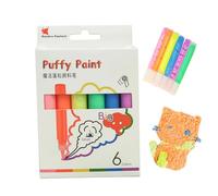 1 bolígrafos de Dibujo de Palomitas de maíz de Burbujas, bolígrafos de Pintura hinchados de 6 Colores, Pluma de Burbujas Multifuncional Lavable Interesante para Saludo Tarjetas de cumpleaños para niñ
