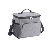 1 bolsa aislante de papel de aluminio, bolsa de almuerzo a prueba de fugas, bolsa de picnic de gran capacidad, bolsa de almuerzo portátil, reutilizable, adecuada para camping, viajes, trabajo (gris)