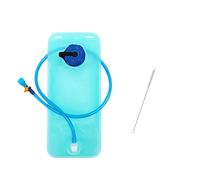 1 bolsa de agua para exteriores con 1 cepillo de paja, bolsa de agua deportiva a prueba de fugas, sistema de almacenamiento de agua de gran apertura, depósito de agua con válvula de mordedura(2 L)
