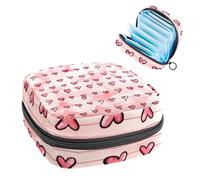 1 bolsa de almacenamiento de servilletas sanitarias, organizador grande de compresas sanitarias, bolsa reutilizable para el primer período, para niñas, mujeres y mujeres, 17 x 17 x 12 cm, latido del