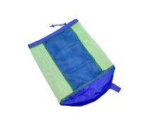 1 bolsa de almacenamiento para juguetes de playa, mochila de playa, bolsa de malla plegable para juguetes de arena, accesorios de playa, bolsa de almacenamiento para juguetes de baño (azul)