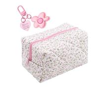 1 Bolsa De Cosméticos De Flores Y 1 Colgante De Flores, Bolsa De Almacenamiento Portátil, Bolsa De Almacenamiento De Gran Capacidad, Bolsa De Aseo De Viaje