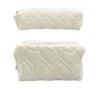 1 Bolsa De Cosméticos De Terciopelo, 1 Bolsa De Terciopelo Pequeña, Bolsa De Cosméticos De Viaje, Bolsa Portátil Con Cremallera, Bolsa De Almacenamiento Multiusos