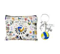1 Bolsa De Cosméticos En Forma De Voleibol Y 1 Par De Calcetines Deportivos, Bolsa De Cosméticos Impermeable Impresa A Doble Cara, Adecuada para Fitness Y Ropa De Viaje.