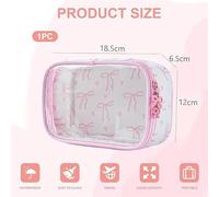 1 Bolsa De Cosméticos Rosa Y 1 Bolsa Pequeña Negra, Impermeable Y A Prueba De Humedad, Portátil Y Liviana, Una Herramienta De Maquillaje Indispensable.