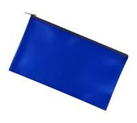 1 bolsa de dinero con cremallera, bolsa multiusos de 11 x 6.1 pulgadas, bolsa de banco, bolsa de efectivo, cartera de cheques, organizador de cosméticos, Azul, Piezas