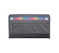 1 bolsa de documentos colorida, con doble cremallera, organizador de recibos y facturas, bolsa organizadora con etiqueta, maletín