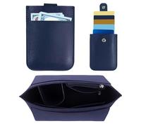 1 Bolsa De Fieltro Y 1 Tarjetero, Bolsa De Almacenamiento Grande, Bolsa De Almacenamiento para Bolso, Bolsa con Forro para Bolso, Bolsa De Almacenamiento Multifuncional, Tarjetero De Cuero PU