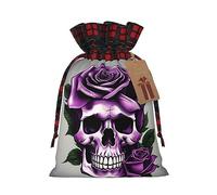 1 bolsa de mano de material duradero de 11,9 x 17,5 cm con cordón para regalo elegante de Halloween